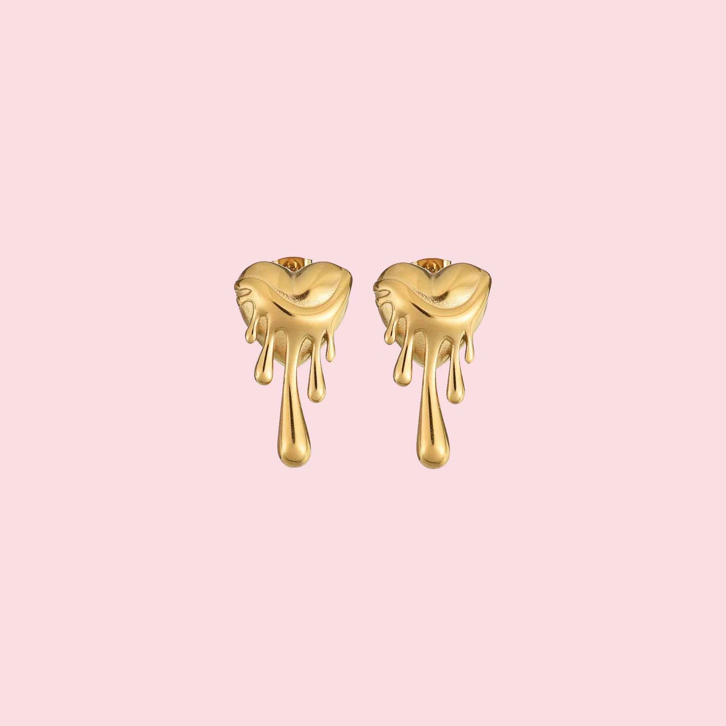 Drip Heart Studs